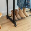 imageIRIS USA Foldable Drying Rack with Extendable Rods for Large Laundry Loads Clothes Drying Rack Freestanding Foldable Laundry Rack AntiSkid Feet Portable and Storable SilverDouble ExtendableWidth Rods
