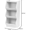 imageIRIS USA KSBS3WHT 3 Tier Curved Edge Storage Shelf 3 Shelves WhiteWhite