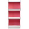 imageIRIS USA KSBS3WHT 3 Tier Curved Edge Storage Shelf 3 Shelves WhiteWhitePink