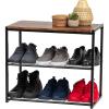 imageIRIS USA 5Tier Shoe Rack Up to 15 Pairs Shoe Organizer for Closet Entryway Small Space Shoe Storage Shelf Tall Metal Shoe Rack Shoe Stand HighHeels BootsBench