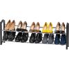 imageIRIS USA 5Tier Shoe Rack Up to 15 Pairs Shoe Organizer for Closet Entryway Small Space Shoe Storage Shelf Tall Metal Shoe Rack Shoe Stand HighHeels BootsExpandableSlanted