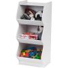 imageIRIS USA KSBS3WHT 3 Tier Curved Edge Storage Shelf 3 Shelves WhiteWhite