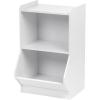 imageKSB2WHT 2Tier Storage Organizer Shelf with Foot Board 2 Shelves White