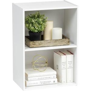 imageIRIS CX2 Wood Bookshelf Storage Shelf Bookcase 2Tier WhiteWhite