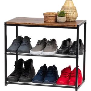 imageIRIS USA 5Tier Shoe Rack Up to 15 Pairs Shoe Organizer for Closet Entryway Small Space Shoe Storage Shelf Tall Metal Shoe Rack Shoe Stand HighHeels BootsBench