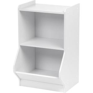 imageKSB2WHT 2Tier Storage Organizer Shelf with Foot Board 2 Shelves White