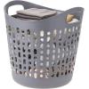 imageIRIS USA 27L Laundry Hamper 3Pack Flexible ampamp Ventilation Holes Gray  Extra Sticky Lint Roller Value Pack Comes with Storage Box ampamp Refills Standard ampamp Large Rollers Pet Hair Remover for LaundryGray