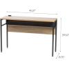 imageIRIS USA 39 Inch Modern Laptop and Computer Desk Office Table for Home Office Water and Scratch Resistant Surface Gaming Desk Easy to Assemble Black DeskSlim Rustic