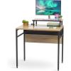 imageIRIS USA 39 Inch Modern Laptop and Computer Desk Office Table for Home Office Water and Scratch Resistant Surface Gaming Desk Easy to Assemble Black DeskSlim Rustic