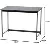 imageIRIS USA 39 Inch Modern Laptop and Computer Desk Office Table for Home Office Water and Scratch Resistant Surface Gaming Desk Easy to Assemble Black DeskDesk Wide