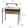 imageIRIS USA 39 Inch Modern Laptop and Computer Desk Office Table for Home Office Water and Scratch Resistant Surface Gaming Desk Easy to Assemble Black DeskSlim Rustic