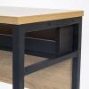 imageIRIS USA 39 Inch Modern Laptop and Computer Desk Office Table for Home Office Water and Scratch Resistant Surface Gaming Desk Easy to Assemble Black DeskSlim Rustic