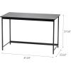imageIRIS USA 39 Inch Modern Laptop and Computer Desk Office Table for Home Office Water and Scratch Resistant Surface Gaming Desk Easy to Assemble Black DeskWide