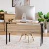 imageIRIS USA 39 Inch Modern Laptop and Computer Desk Office Table for Home Office Water and Scratch Resistant Surface Gaming Desk Easy to Assemble Black DeskSlim Rustic