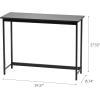 imageIRIS USA 39 Inch Modern Laptop and Computer Desk Office Table for Home Office Water and Scratch Resistant Surface Gaming Desk Easy to Assemble Black DeskDesk Slim