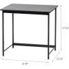 imageIRIS USA 39 Inch Modern Laptop and Computer Desk Office Table for Home Office Water and Scratch Resistant Surface Gaming Desk Easy to Assemble Black DeskWide
