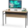imageIRIS USA 39 Inch Modern Laptop and Computer Desk Office Table for Home Office Water and Scratch Resistant Surface Gaming Desk Easy to Assemble Black DeskSlim Rustic