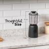 imageIRIS USA 3Speed HighPower Professionalgrade Countertop ampamp Kitchen Blender  50 oz Tritan Jar TitaniumCoated Stainless Steel Blades Charcoal Black for Smoothies Frozen Drinks Protein Shakes