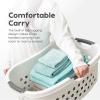 imageIRIS USA 50L Plastic Hip Hold Laundry Basket with Handles 1 Pack White  Extra Sticky Lint Roller Value Pack Comes with Container Refills Standard ampamp Large Rollers Pet Hair Remover for Laundry50L 1 Pack  Lint Roller