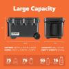 imageIRIS USA Bundle of Hugel 44 QT Insulated Cooler  60 Large Hand Warmers  Heavy Duty Ice Chest wVacuum Panels Bungee Straps Metal Buckles  18Hour Heat for Camping Fishing Tailgating Travel64QT  Large 60 pack