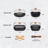 imageIRIS USA Cast Aluminum Nonstick Frying Pan Skillet with Soft Touch Handle 95 inch Fry PanRound