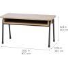 imageIRIS USA Coffee Table with Storage Small Rustic Wooden Living Room Table with Heavy Duty Industrial Steel Frame Rustic Industrial Coffee Table 31 x 15 x 16 Inch Tea Table for Small SpacesCoffee Table