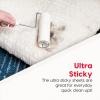 imageIRIS USA Extra Sticky Lint Roller Value Pack Comes with Storage Box Standard and THandle Roller Refills 90 SheetsRoll 1260 Sheets Total Easy Tear Lint Remover for Dog Cat Pet Hair on Bed CarLarge Refills  5 Count 450 sheets