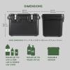 imageIRIS USA Hugel 44 QT Cooler Heavy Duty Metal Buckles VacuumInsulated Ice Chest Durable Hard Cooler Bungee Strap Builtin Handles Fishing Camping Boats Beach Tailgating Road Trips Gray