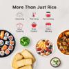 imageIRIS USA Micom Japanese Rice Cooker 3Cup Uncooked6Cup Cooked Fuzzy Logic Kitchen Appliance with Recipe Presets Slow Cooker Steamer Hot Pot ampamp Warming Function Compact ampamp Portable for Healthy Meal Prep3 Cup