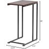 imageIRIS USA Single Table Height Adjustable Mobile Laptop Cart Ergonomic Standing Desk Rolling Workstation Podium Stand from 204quot to 33quot Tall BrownWide  New