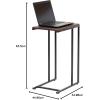 imageIRIS USA Single Table Height Adjustable Mobile Laptop Cart Ergonomic Standing Desk Rolling Workstation Podium Stand from 204quot to 33quot Tall BrownWide  New