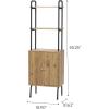 imageIRIS USA Storage Cabinet with Doors and Shelves Rustic Industrial Kitchen Cupboard Space Saving Shelving Unit Freestanding Bathroom Cabinet Pantry Cabinet Compact 6 Shelf Storage Unit