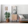 imageIRIS USA Storage Cabinet with Doors and Shelves Rustic Industrial Kitchen Cupboard Space Saving Shelving Unit Freestanding Bathroom Cabinet Pantry Cabinet Compact 6 Shelf Storage Unit