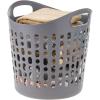 imageIRIS USA 27L Laundry Hamper 3Pack Flexible ampamp Ventilation Holes Gray  Extra Sticky Lint Roller Value Pack Comes with Storage Box ampamp Refills Standard ampamp Large Rollers Pet Hair Remover for LaundryGray