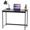 imageIRIS USA 39 Inch Modern Laptop and Computer Desk Office Table for Home Office Water and Scratch Resistant Surface Gaming Desk Easy to Assemble Black DeskDesk Wide