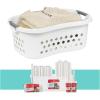 imageIRIS USA 50L Plastic Hip Hold Laundry Basket with Handles 1 Pack White  Extra Sticky Lint Roller Value Pack Comes with Container Refills Standard ampamp Large Rollers Pet Hair Remover for Laundry50L 1 Pack  Lint Roller