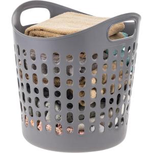 imageIRIS USA 27L Laundry Hamper 3Pack Flexible ampamp Ventilation Holes Gray  Extra Sticky Lint Roller Value Pack Comes with Storage Box ampamp Refills Standard ampamp Large Rollers Pet Hair Remover for LaundryGray