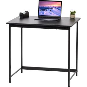 imageIRIS USA 39 Inch Modern Laptop and Computer Desk Office Table for Home Office Water and Scratch Resistant Surface Gaming Desk Easy to Assemble Black DeskWide