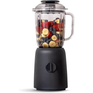imageIRIS USA 3Speed HighPower Professionalgrade Countertop ampamp Kitchen Blender  50 oz Tritan Jar TitaniumCoated Stainless Steel Blades Charcoal Black for Smoothies Frozen Drinks Protein Shakes
