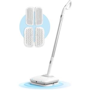 imageIRIS USA Cordless Electric Vibrating Mop Rechargeable with Water Spray MultiSurface Electric Mop with Four Reusable Washable Cleaning Pads
