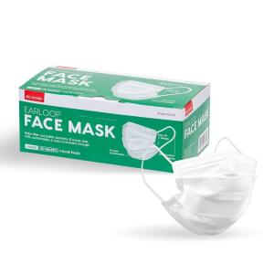 imageIRIS USA Disposable Face Masks 40 Piece Premium 3Ply Masks Breathable Comfortable Soft Stretchable Earloops Soft on Skin 3 Layer Construction for High Protection White