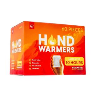 imageIRIS USA Hand Warmers  60 Individual Warmers LongLasting Up To 10 Hours For Warm and Hot Hands On The Go TSAApproved Disposable Bulk Lasts 4 Years For Hot Hands Handwarmers Camping SkiingRegular  60 Packs