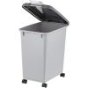 imageIRIS USA Dog Food Storage Container 30 lbs ampamp 11 lbs Combo Cat Food Storage Container Dog Treat Container Airtight Stackable 2Cup Scoop Wheels Easy Mobility GrayGray