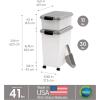 imageIRIS USA Dog Food Storage Container 30 lbs ampamp 11 lbs Combo Cat Food Storage Container Dog Treat Container Airtight Stackable 2Cup Scoop Wheels Easy Mobility GraySilver