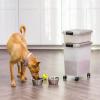 imageIRIS USA Dog Food Storage Container 30 lbs ampamp 11 lbs Combo Cat Food Storage Container Dog Treat Container Airtight Stackable 2Cup Scoop Wheels Easy Mobility GraySilver