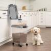 imageIRIS USA Dog Food Storage Container 30 lbs ampamp 11 lbs Combo Cat Food Storage Container Dog Treat Container Airtight Stackable 2Cup Scoop Wheels Easy Mobility GrayChrome