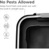 imageIRIS USA Dog Food Storage Container 30 lbs ampamp 11 lbs Combo Cat Food Storage Container Dog Treat Container Airtight Stackable 2Cup Scoop Wheels Easy Mobility GrayBlack