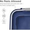 imageIRIS USA Dog Food Storage Container 30 lbs ampamp 11 lbs Combo Cat Food Storage Container Dog Treat Container Airtight Stackable 2Cup Scoop Wheels Easy Mobility GrayNavy