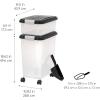 imageIRIS USA Dog Food Storage Container 30 lbs ampamp 11 lbs Combo Cat Food Storage Container Dog Treat Container Airtight Stackable 2Cup Scoop Wheels Easy Mobility GrayBlack