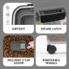 imageIRIS USA Dog Food Storage Container 30 lbs ampamp 11 lbs Combo Cat Food Storage Container Dog Treat Container Airtight Stackable 2Cup Scoop Wheels Easy Mobility GrayDark Gray